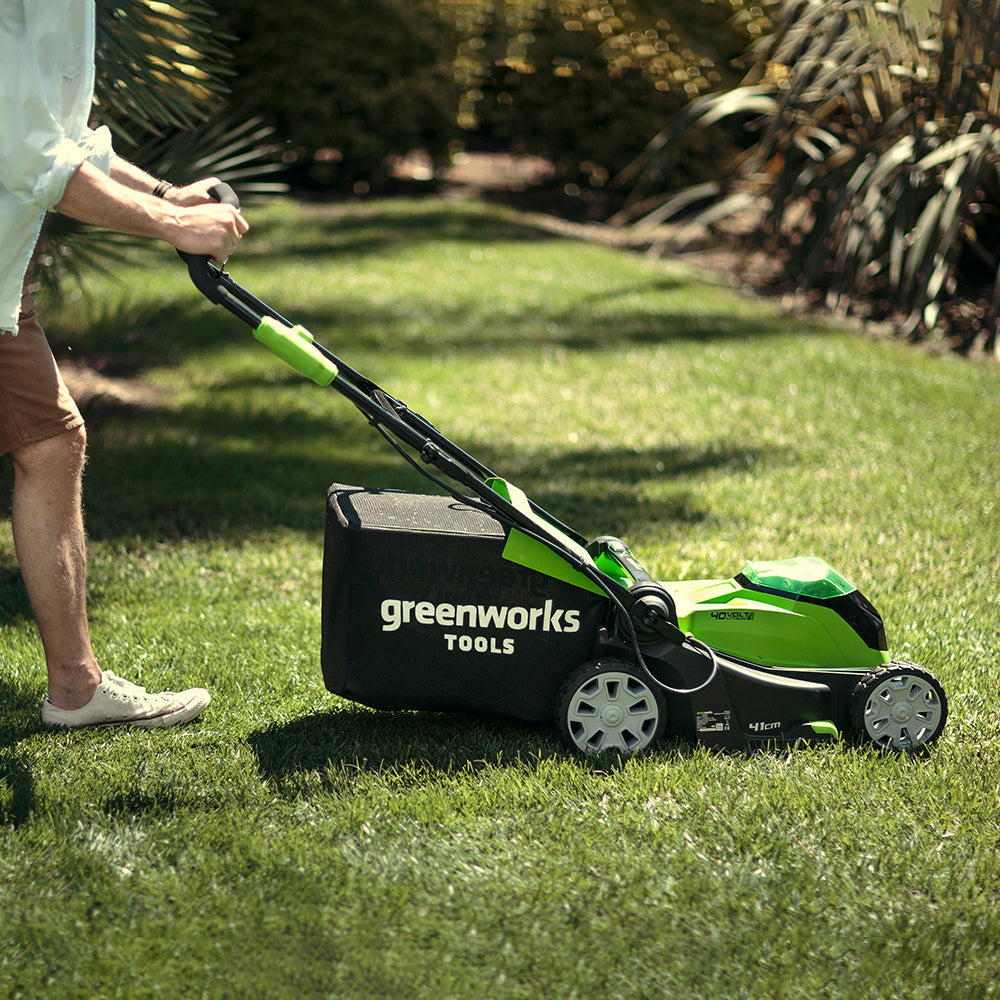 40V Cordless Lawn Mower 41cm with 2 x 2Ah Batteries & Charger