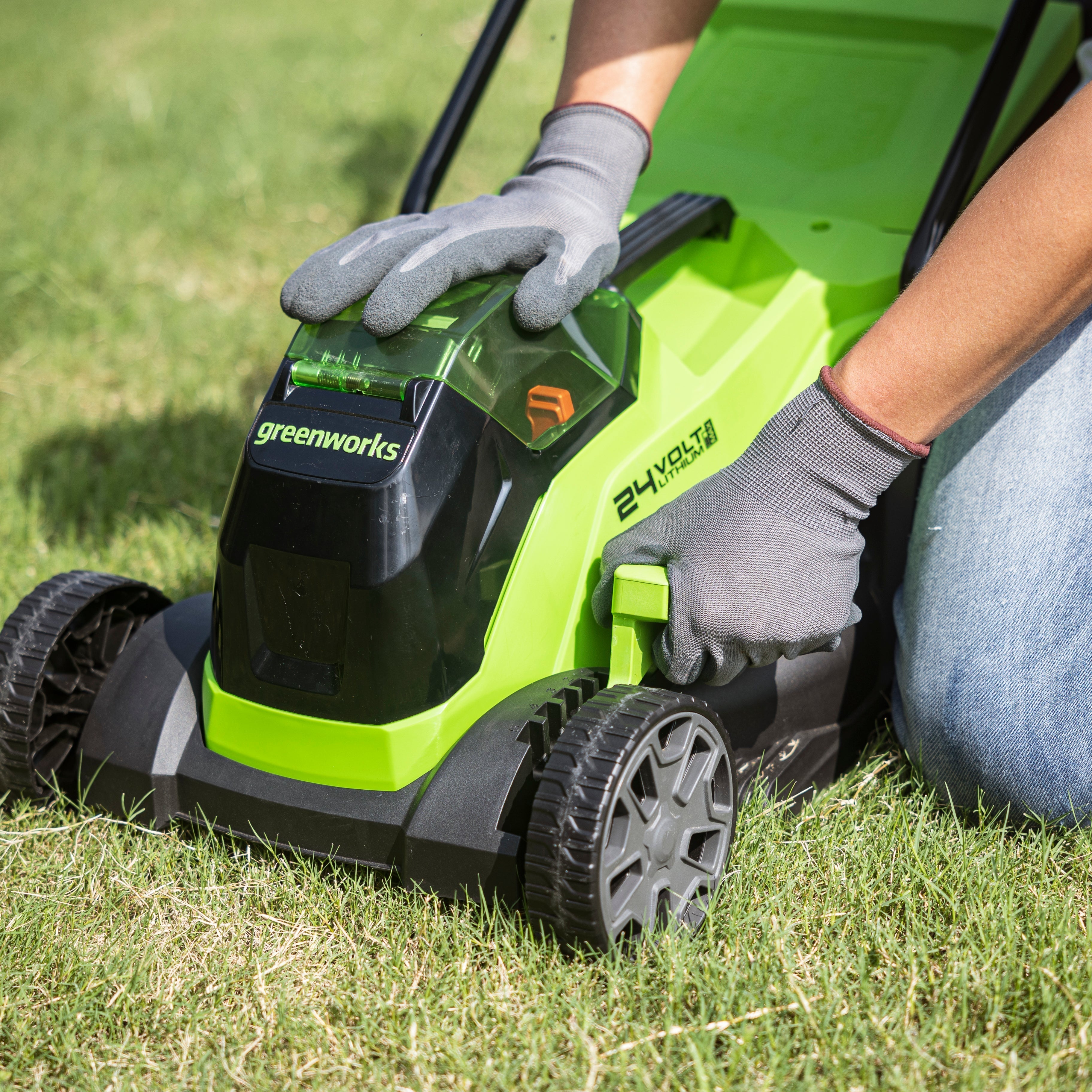 24V Cordless Lawn Mower 33cm with 2Ah Battery & Charger