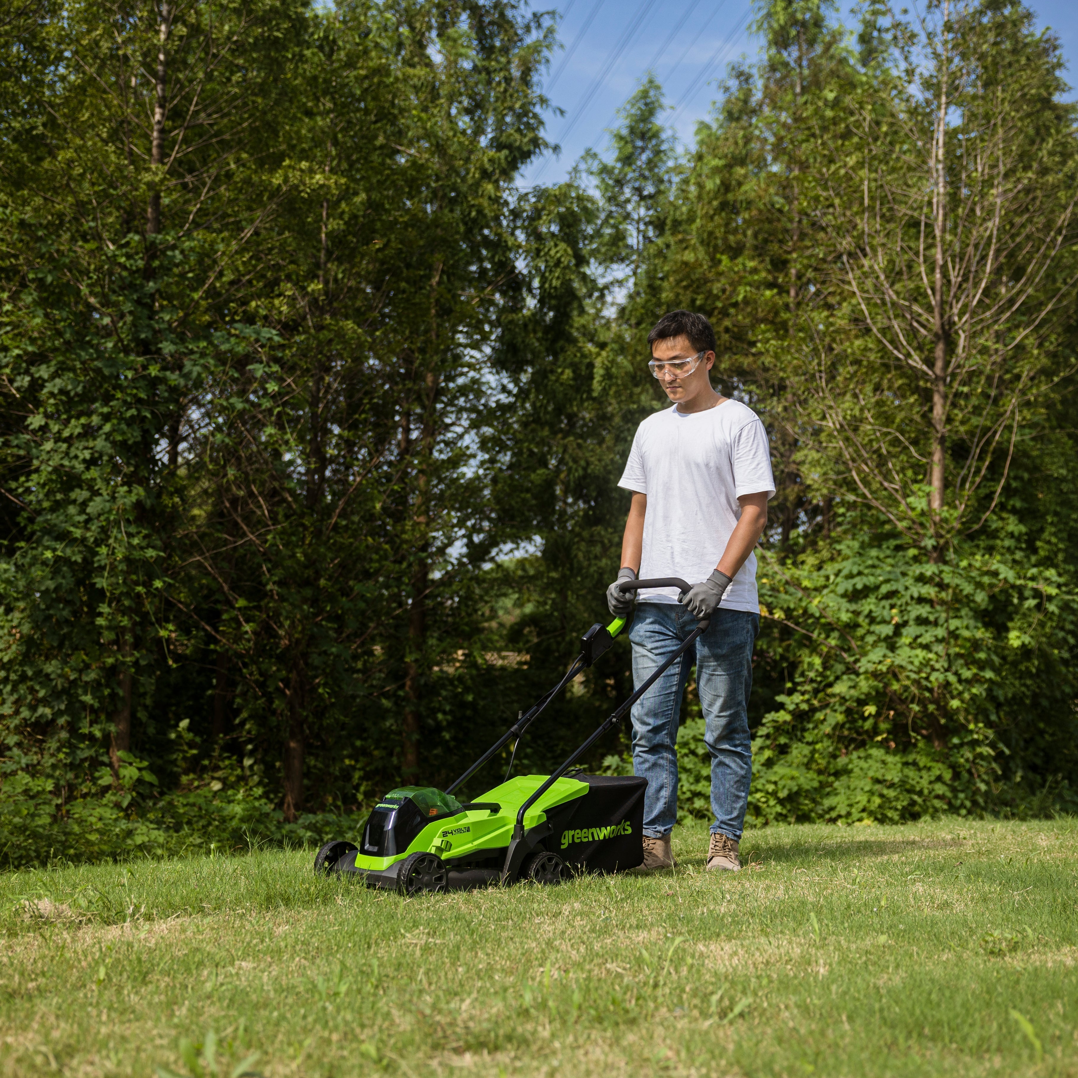 24V Cordless Lawn Mower 33cm with 2Ah Battery & Charger